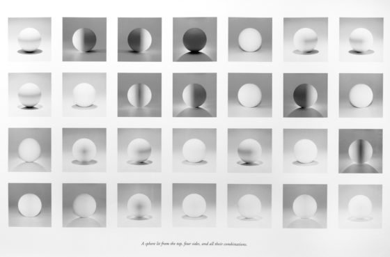 A Sphere Lit From the Top, Four Sides, and All Their Combinations, 2004, portfolio consisting of 28 pure pigment inkjet prints on Hahnemuhle rag paper