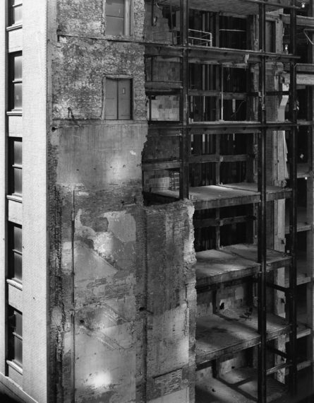 View of Filene's Demolition, Boston, 2009, gelatin-silver contact print