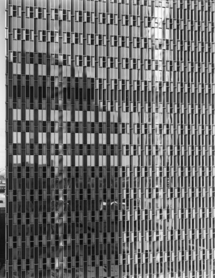 View of Prudential Building, Boston, 2009, gelatin-silver contact print
