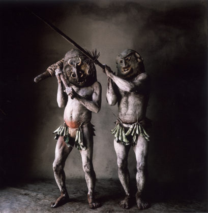 Two Asaro Mudmen (B), New Guinea, 1970, pigment print