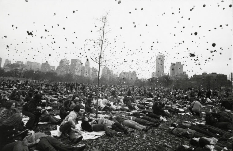 Peace Demonstration, Central Park, New York, 1970, gelatin-silver print