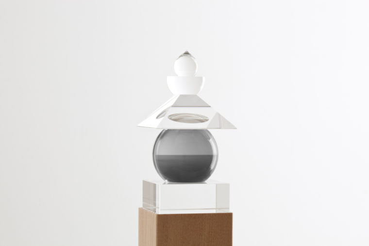 Five Elements, 2011,
English Channel, Weston Cliff,1994, optically clear glass, black and white film, housed in a wooden box