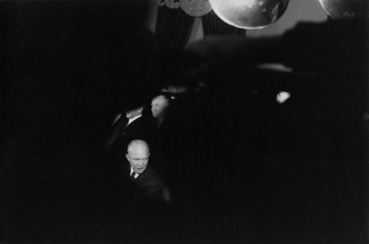 Dwight Eisenhower-Richard Nixon Press Conference, ca. 1955, gelatin-silver print