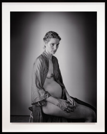 Agnes, red robe
, 2015, gelatin-silver contact print