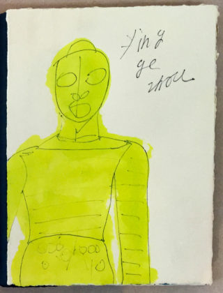 Untitled (Book of portraits), 2015, artist book, ink and watercolor on paper