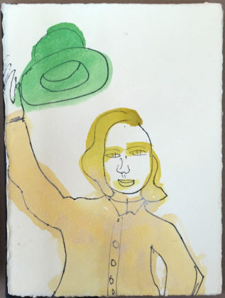 Untitled (Book of portraits), 2015, artist book, ink and watercolor on paper