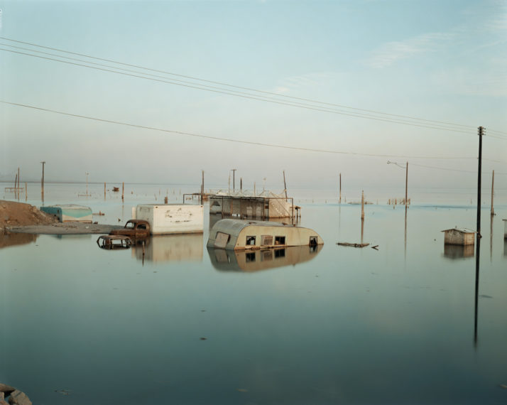 Submerged Trailer-Home, Salton Sea, 1985, pigment print