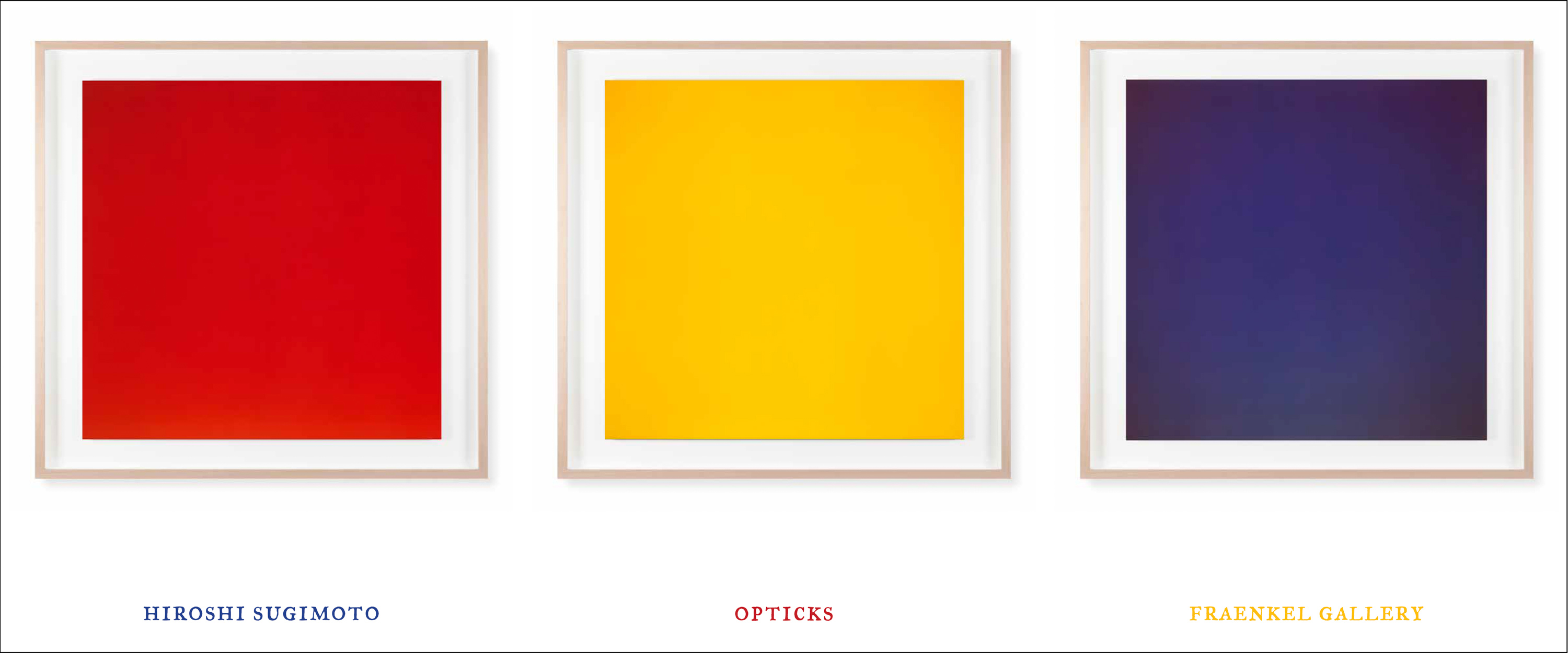 Hiroshi Sugimoto: Opticks (poster) | Fraenkel Gallery